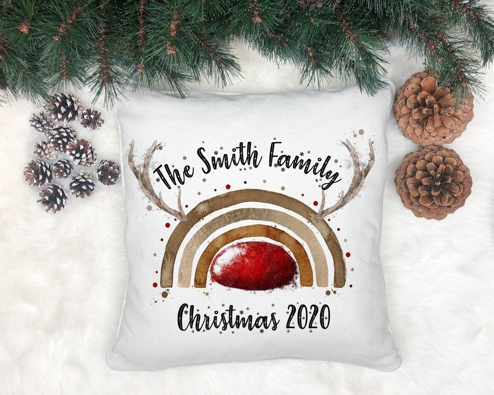 Personalised Christmas Family Cushion, Lockdown present, ideal- Christmas Gift - fully customisable